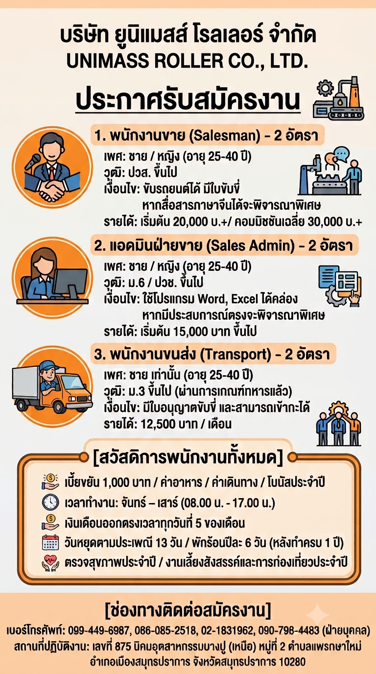 Job Recruitment - ร่วมงานกับเรา รับสมัครงาน